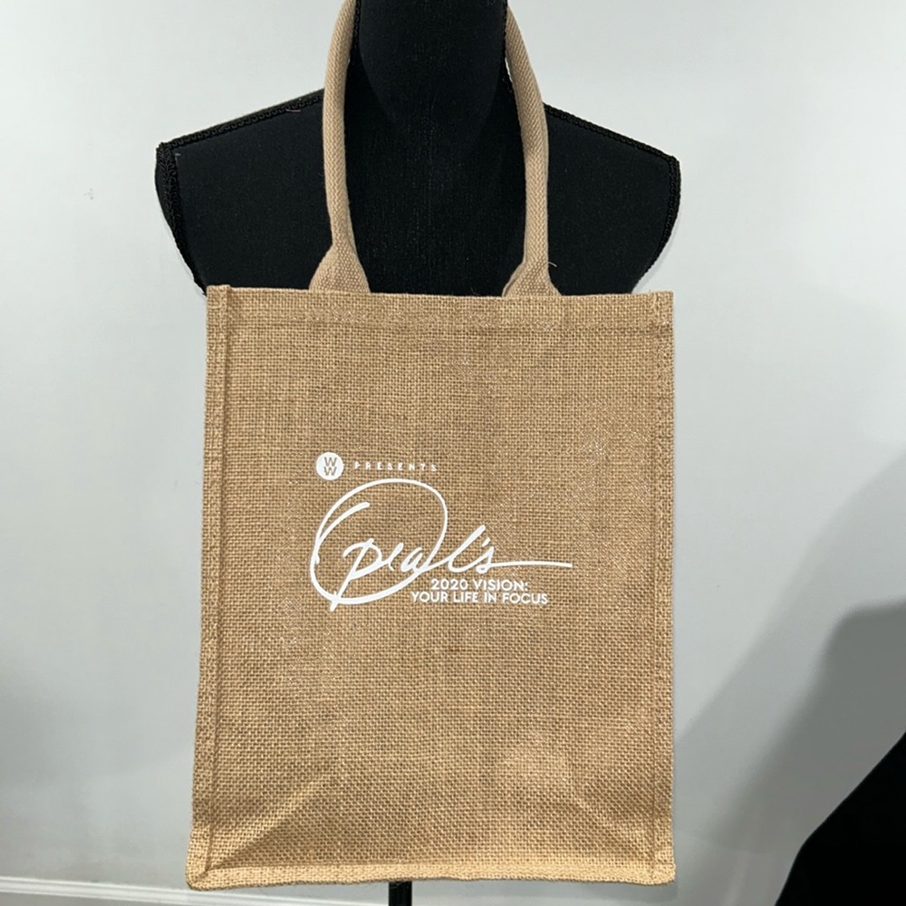 Oprah’s Weight Watchers burlap tote